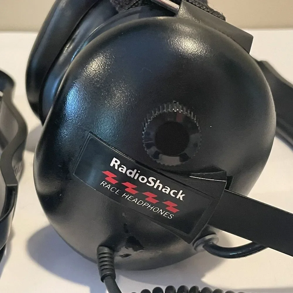 Set of 2 Radio Shack Race Headphones Working‎ For Parts Or Repair READ DESSCRIP